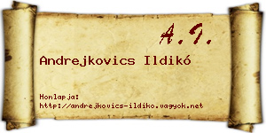 Andrejkovics Ildikó névjegykártya