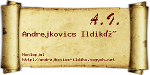 Andrejkovics Ildikó névjegykártya